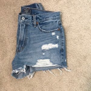 Abercrombie & Fitch High Rise Denim Shorts - 8